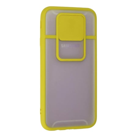 MEPA Najmaddin Samsung Galaxy J7 Pro / J730 Kılıf Palm Buzlu Kamera Sürgülü Silikon - Sarı Najmaddin
