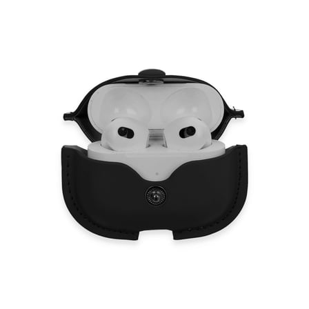 MEPA Najmaddin Airpods 3 (3.nesil) Çanta Deri Kılıf - Siyah Najmaddin