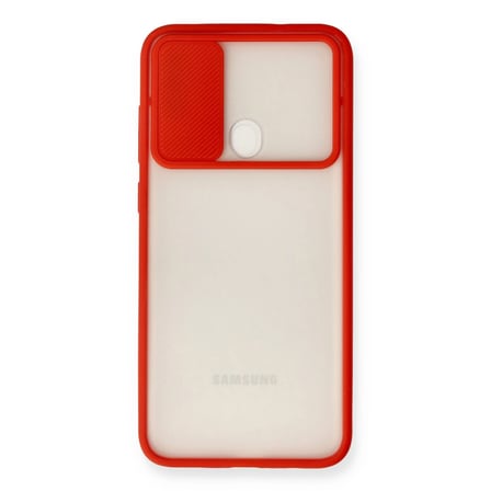 MEPA Najmaddin Samsung Galaxy A11 Kılıf Palm Buzlu Kamera Sürgülü Silikon - Kırmızı Najmaddin