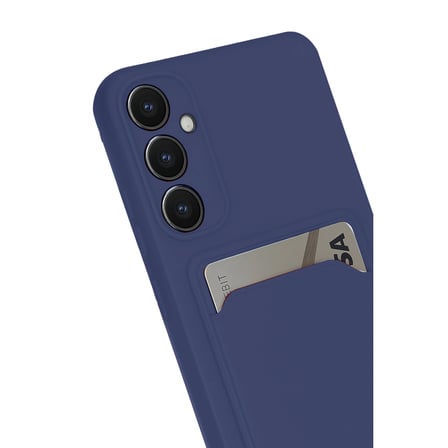 MEPA Najmaddin Samsung Galaxy S24 Fe Kılıf Kelvin Kartvizitli Silikon - Lacivert Najmaddin