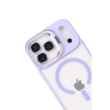 MEPA Najmaddin Joko  İphone 17 Pro Max Remim Lensli Magsafe Standlı Kapak - Lila Najmaddin