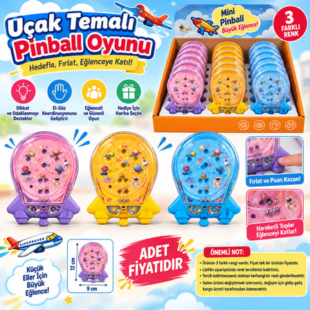 Ticaret Uçak Temalı Pinball Oyunu (adet fiyatıdır) Najmaddin