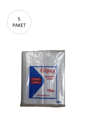 Tedar Bakkaliye Naylon Torba 5'kg lık 30x52 cm 5 Paket (Takriben 550 Adet) Najmaddin