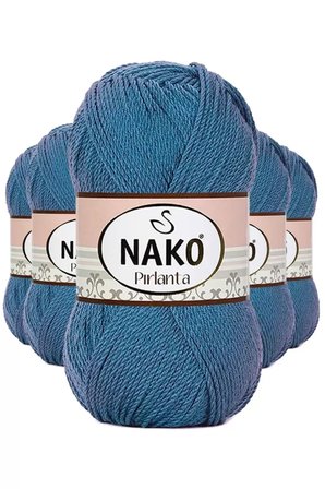 Tedar 5 Adet Pırlanta Amigurumi El Örgü İpi Yünü Turkuaz 3409 - nako mudanis Najmaddin