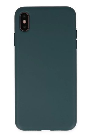 Sh Newface Apple İphone Xs Max Kılıf Nano İçi Kadife Silikon - Koyu Yeşil Najmaddin