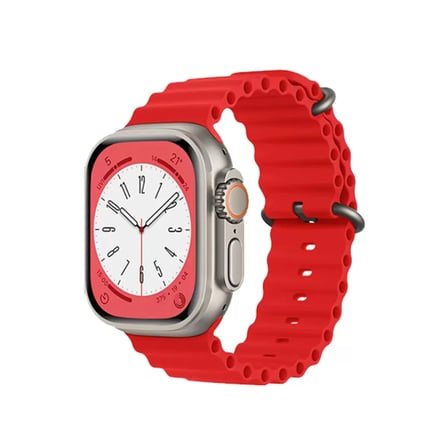 Mark Newface Apple Watch 42mm Ocean Kordon - Kırmızı Najmaddin