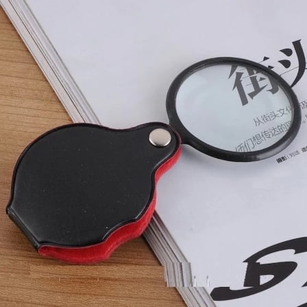 MEPA Najmaddin xmmmini Büyüteç,cepte Taşınan,optik Lens Katlanabilir Deri Kaplamaxx Najmaddin