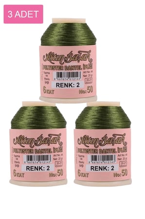 Tedar 3 Adet Altınbaşak Oya ve Dantel İpi 20 gr - Royaleks - No: 002 Najmaddin