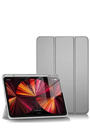 Sh Newface Apple İpad Pro 11 (2024) Kılıf Tablet Smart Kılıf - Gri Najmaddin