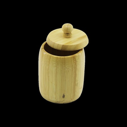 Tedar Kapaklı Ahşap Bambu Şekerlik 7.5 x 8.5 cm Najmaddin