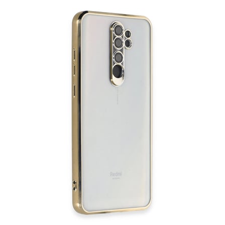 MEPA Najmaddin Xiaomi Redmi Note 8 Pro Kılıf Razer Lensli Silikon - Gold Najmaddin