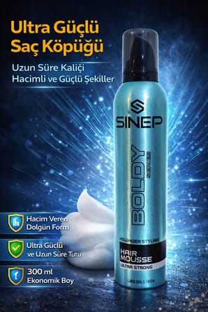 Bez Ultra Güçlü Saç Köpüğü 300 ml Volüm Artırıcı Uzun Süre Kalıcı Hair Mousse Najmaddin