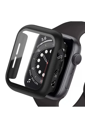 Sh Newface Apple Watch Ultra 49mm Camlı Kasa Ekran Koruyucu - Siyah Najmaddin