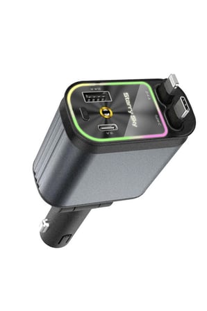 Karg 4’ü 1 Arada Çift Usb Bağlantı Çakmaklık, Type-c Hızlı Şarjlı 66w,geri Çekilebilir Araç Telefon Şarj Cihazı Najmaddin