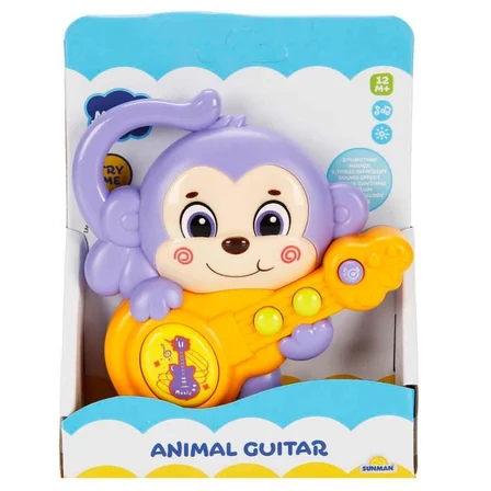 Ticaret Sesli ve Işıklı Gitar Çalan Maymun Najmaddin