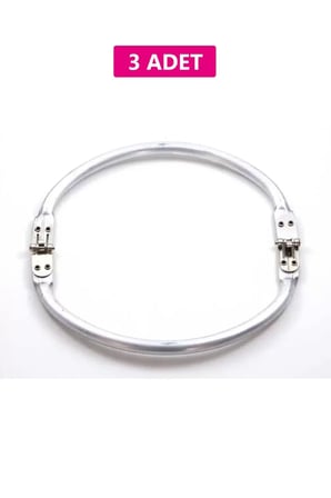 Tedar Gizli Metal Oval Çanta Bursu – 3 Adet - 24 cm - Metal Çanta Aparatı Çanta Aksesuarı Najmaddin
