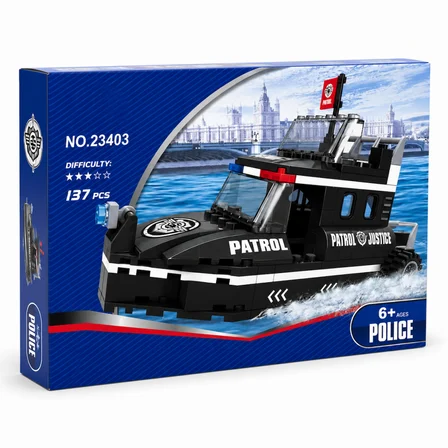 Ticaret 23403 POLİS SETİ 133 PARÇA MİNİ  POLİS BOTU Najmaddin