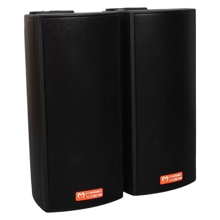 Sh Magicvoice Mv-19 2x7.5 Cm 40 Watt Komütatörlü Hat Trafolu Siyah Sütun Hoparlör (2'li Takım) Najmaddin