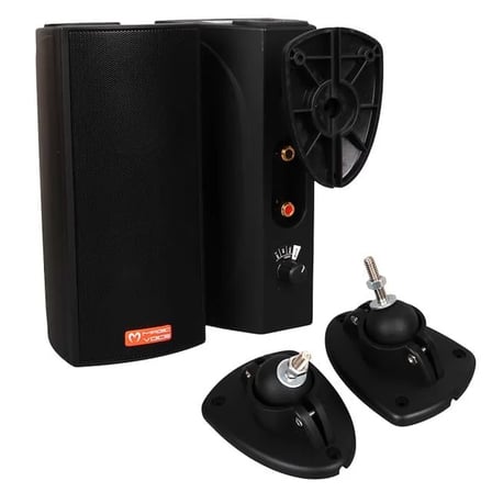 Sh Magicvoice Mv-19 2x7.5 Cm 40 Watt Komütatörlü Hat Trafolu Siyah Sütun Hoparlör (2'li Takım) Najmaddin