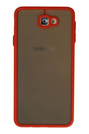 Mey Mey İthalat  Samsung Galaxy J7 Prime Kılıf Montreal Silikon Kapak - Kırmızı Najmaddin