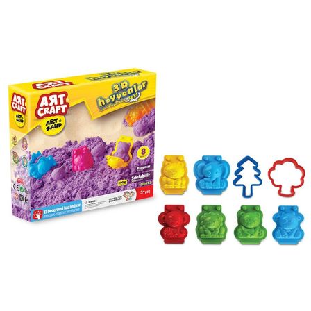 Ticaret 03612 , Artsand 3D Hayvanlar Kum Seti 500 gr / +3 yaş Najmaddin