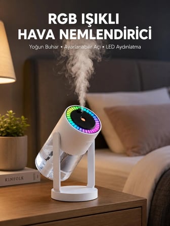 Mey Mey İthalat Gökyüzü Projektörlü Buhar Makinesi Ev Ofis ve Araç Uyumlu Yeni Nesil Najmaddin