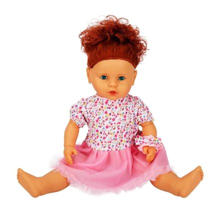 Ticaret 1060011 Lila Sesli Saçlı Et Bebek 60 cm Najmaddin