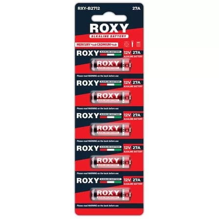 Sh Roxy Rxy-b2712 İnce 12 Volt Alkalin 27a Alarm Pil 5'li Paket Najmaddin