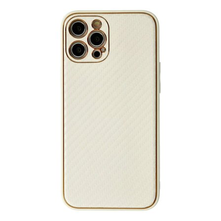 Tedar Apple İphone 12 Pro Kılıf Coco Karbon Silikon - Beyaz Najmaddin