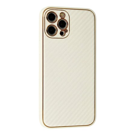 Tedar Apple İphone 12 Pro Kılıf Coco Karbon Silikon - Beyaz Najmaddin
