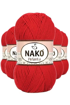 Tedar 5 Adet Pırlanta Amigurumi El Örgü İpi Yünü Gelincik Kırmızı 6741 Najmaddin