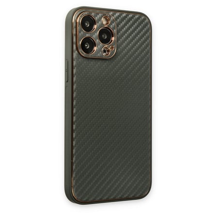 Bez iPhone 13 Pro Kılıf Coco Karbon Silikon - Füme Najmaddin