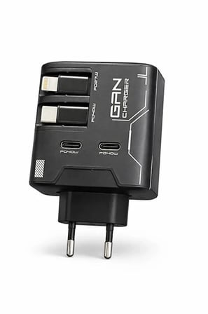 Karg Gan+ Pd 40w Hızlı Şarj Adaptörü Çoklu Çıkış Usb-c Lightning Kablolu Hızlı Şarj Cihazı Ev Ofis Uyumlu Beyaz Najmaddin