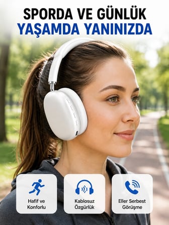 Karg Stereo Ses Kaliteli Bluetooth Kulaklık | Katlanabilir Ve Ergonomik Tasarım Yeni Nesil Najmaddin