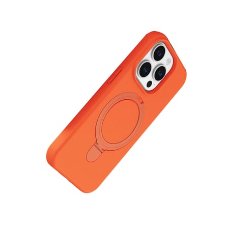 Bez iPhone 14 Pro Max Regal Magsafe Standlı Kapak - Turuncu Najmaddin