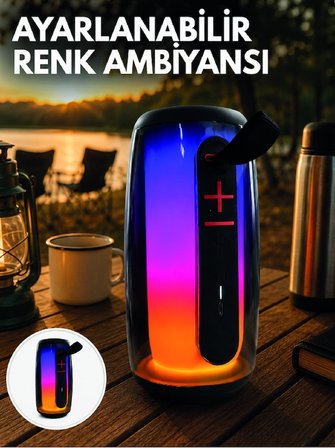 Karg Rgb Aydınlatmalı Kablosuz Bluetooth Hoparlör Usb Bellek Tf Kart Destekli Najmaddin