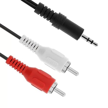 Sh 2 Rca Erkek - 3.5 Mm Stereo Erkek Kablo 1.5 Metre Najmaddin