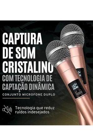 Tedar Profesyonel Çiftli Kablosuz Mikrofon Seti Karaoke Şarj Edilebilir 50 Metre Mesafe Rose Najmaddin