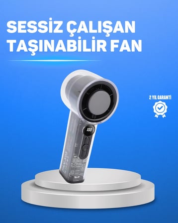 Mey Mey İthalat Ultra Sessiz USB Şarjlı Fan | Taşınabilir ve Hafif Tasarım Najmaddin