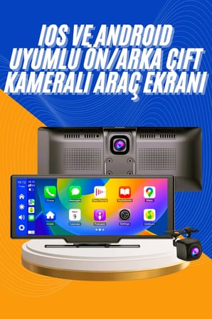 Karg Android Ve İos Uyumlu Ön Arka Çift Kameralı Araç Ekranı Dokunmatik Carplay Najmaddin