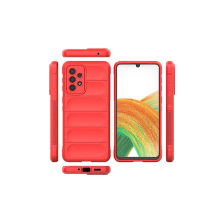 Bez Galaxy A33 5G Kılıf Optimum Silikon - Kırmızı Najmaddin