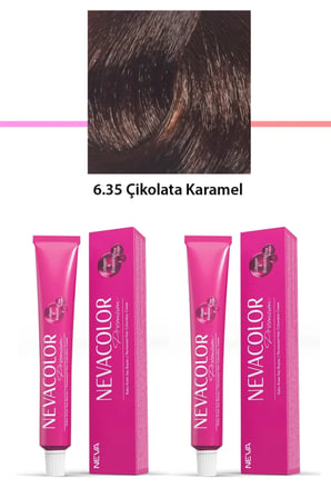 Tedar 2 li Set Premium 6.35 Çikolata Karamel - Kalıcı Krem Saç Boyası 2 X 50 g Tüp Najmaddin