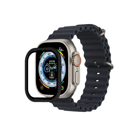 MEPA Najmaddin Watch Ultra 49mm Alüminyum Kasa Cam Ekran Koruyucu - Siyah Najmaddin