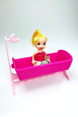 Tedar Sallanan Beşikli Parmak Bebek 10x10 cm Najmaddin