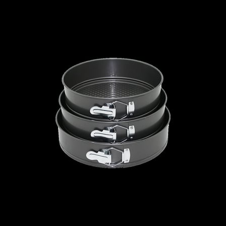 Tedar 3'lü Yuvarlak Metal Kelepçeli Kek Kalıp Seti 24-26-28 cm Najmaddin