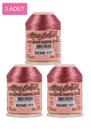 Tedar 3 Adet Altınbaşak Oya ve Dantel İpi 20 gr - Royaleks - No: 111 Najmaddin