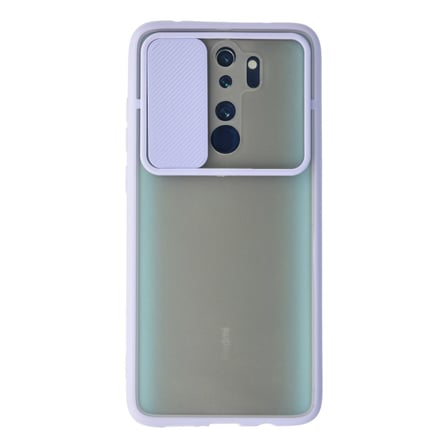 Bez Redmi Note 8 Pro Kılıf Palm Buzlu Kamera Sürgülü Silikon - Lila Najmaddin