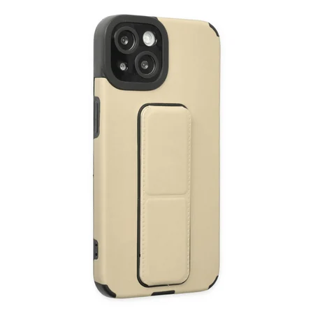 Bez iPhone 14 Plus Kılıf Mega Standlı Silikon - Gold Najmaddin