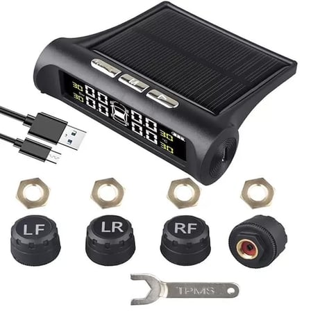 Sh Powermaster Pm-26964 Solar Dc 5v Araç Lastik Basınç Ölçme - İzleme Sistemi Najmaddin