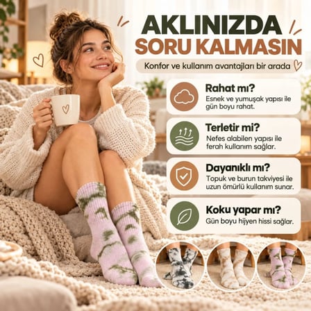 Beru Unisex Batik Desenli Çorap 6'lı Set Pamuklu Uzun Soket Dikişsiz Nefes Alan Günlük Spor Konfor Çorabı Najmaddin